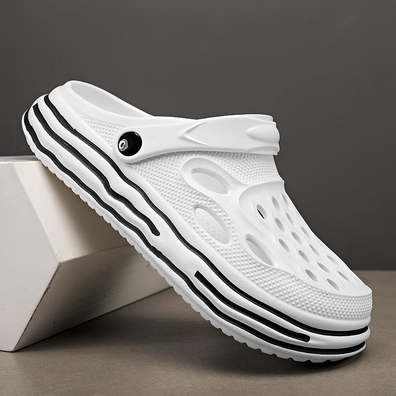 Fashion Hot Sale Brand Clogs Men Sandals Casual Slippers EVA Lightweight Sandles Summer Beach Men's Half Drag New Mens Slip on Shoes