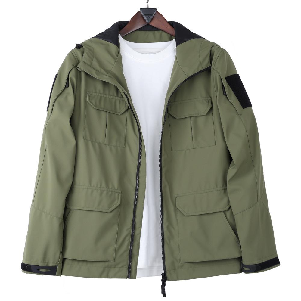 Men's New Casual Hooded Outdoor Windbreaker Multi-pocket Jacket Couple Jackets for Men and Women