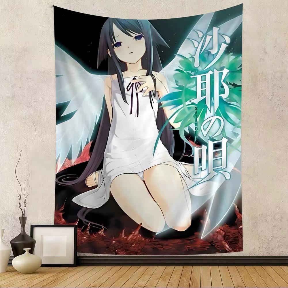 Saya No Uta Horror Game Tapestry Cult Classic Unique Aesthetic Art for Dedicated Fan Room Wall Decor