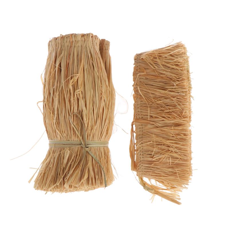 Suministro Natural para el Hogar Adorno para Casa de Huéspedes Borlas de Paja Guirnalda de Hierba Lafite Decoración de Pared de Fondo Adorno de Flecos de Yute