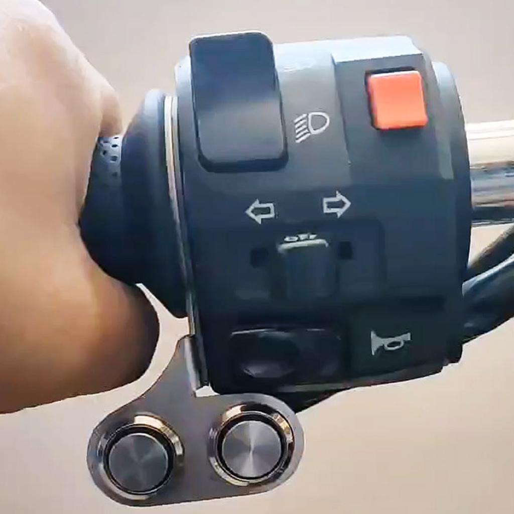 22mm Handlebar Mounted Bracket Motorcycle Headlight Switch Bracket Headlamp Spotlight Switch Bracket Motorbike Accessory