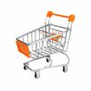 Small Metal Shopping Cart Toy Realistic Design Mini EasyRolling Casters Miniature