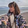 2024 Autumn/Winter Women's Flare Sleeve Loose Fit Printed Cotton Cashmere Top