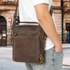 Men's Genuine Leather Crossbody Bag - High-End, Multi-Functional, Single Shoulder, Casual Crazy Horse Cowhide for Commuting