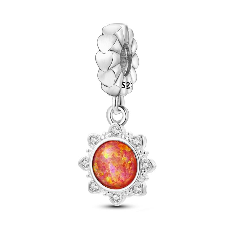 Copper Metal Pink Series Color Charm Bead Components Bead Components Cut Girl Flower Pendant Bead Component Compatible With Authentic Original