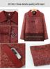 Stylish Spring Embroidered Lapel Jacket for Middle-Aged and Elderly Women
