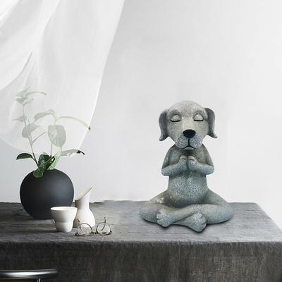 Harzhandwerk Buddha Meditation Frosch Hund Katze Statue Tierkunst Yoga Figur Garten Außenskulptur Ornamente Geburtstagsgeschenke