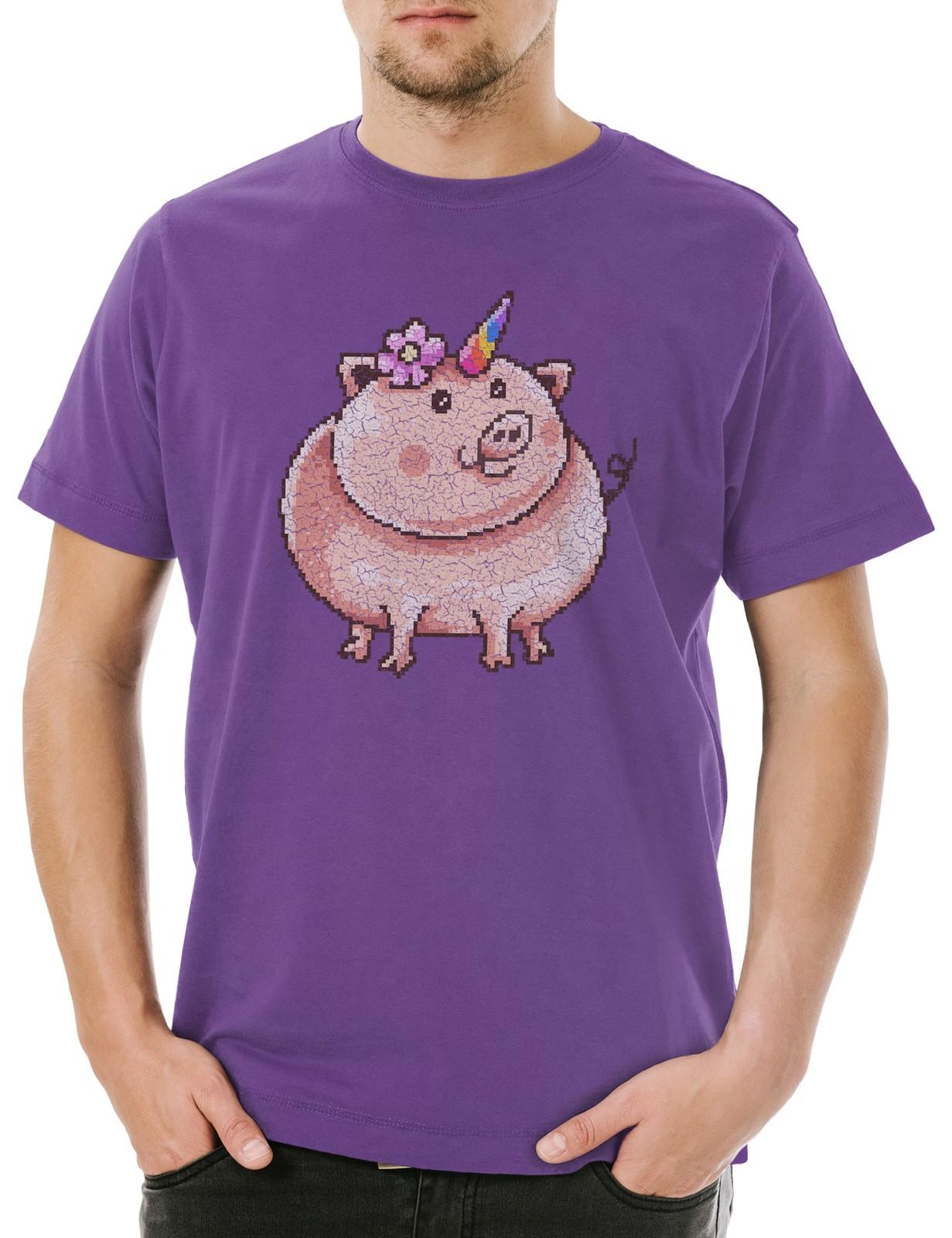 Piggycorn Mens T-Shirt Pig Piglet Unicorn Unicorn Farmer Farm 3XL