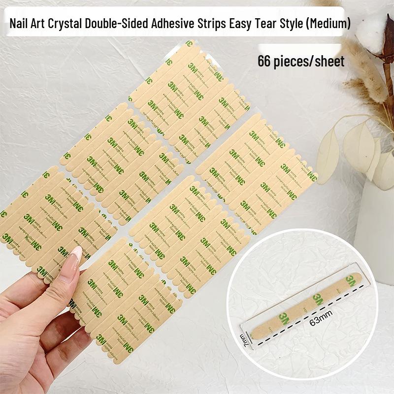 

Прозрачные двухсторонние клейкие полоски для легкого отрыва, для демонстрации ногтей - носимые и настраиваемые