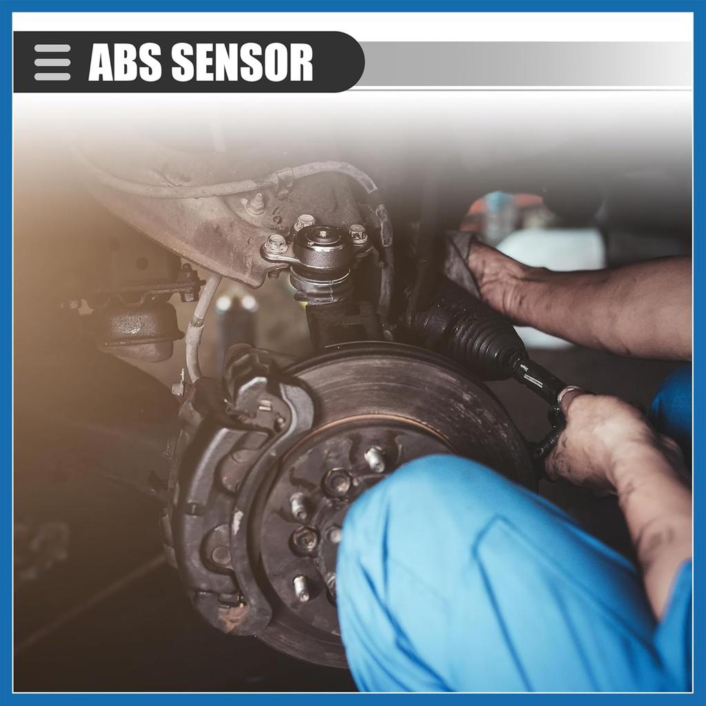 Front Left ABS Sensor, Wheel Speed Sensor, for Nissan Sentra 2007-2012, Plastic, No.47911ET000, Black Item Replacement