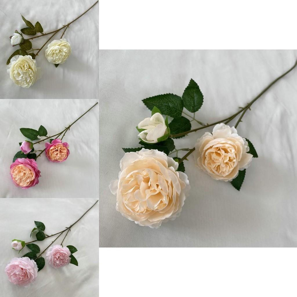 Fiori di Peonia in Seta Stile Europeo a 3 Teste per Matrimonio Decorazioni per la Casa con Lavorazione Realistica
