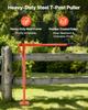 91.4 cm T Post Puller, Heavy Duty Steel Fence Post Puller, 300 kg Load Capacity, Labor-Saving T-Post Remover Tool for Round Fence Posts, Sign Posts &