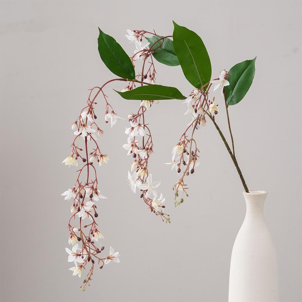 

Cascading Wisteria Jasmine Flower Realistic Petal Fake Flowers Branch Office Desktop Decor