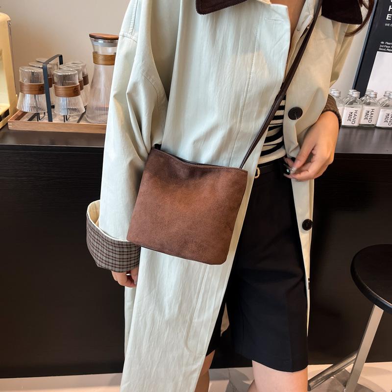 Mini Bag, High-end Commuting Style, Retro Bucket Bag, Crossbody Phone Bag