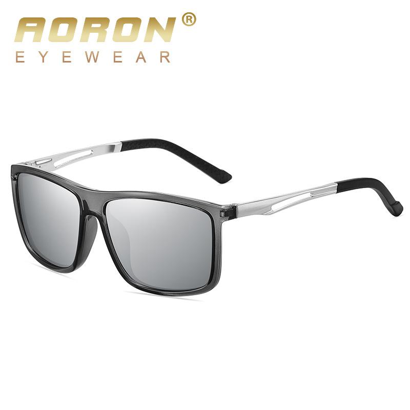TR Polarized Photochromic Sunglasses Outdoor Aluminum-Magnesium Driving Sunglasses Night Vision Goggles A726
