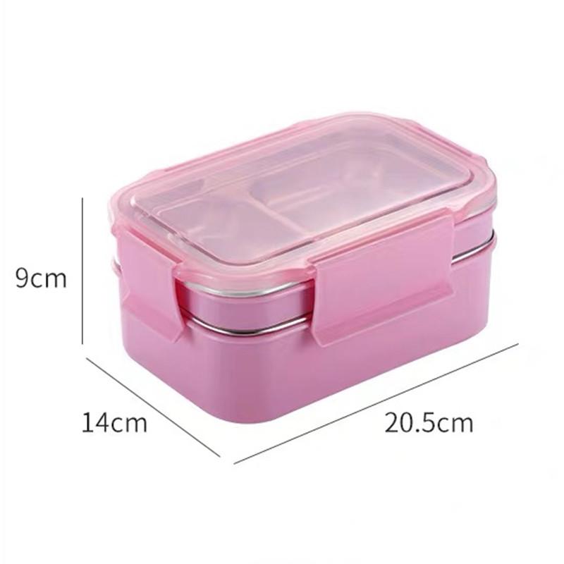 1000ml Çift Katmanlı Paslanmaz Çelik 304 Yalıtımlı Çanta ile Sızdırmaz Termal Bento Beslenme Kutusu Yetişkin Öğrenci Yemek Kabı