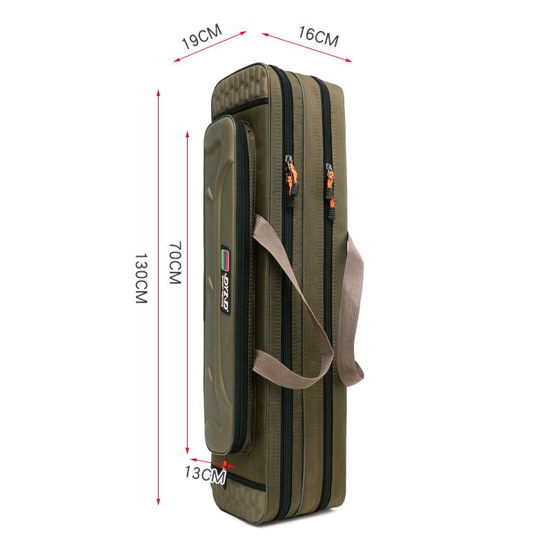 Hard Steel Fishing Rod bag Adjustable 2 3 4 Layer Tier Oxford Gear case with reel line Carrier for Travel Outdoor Organizer260319