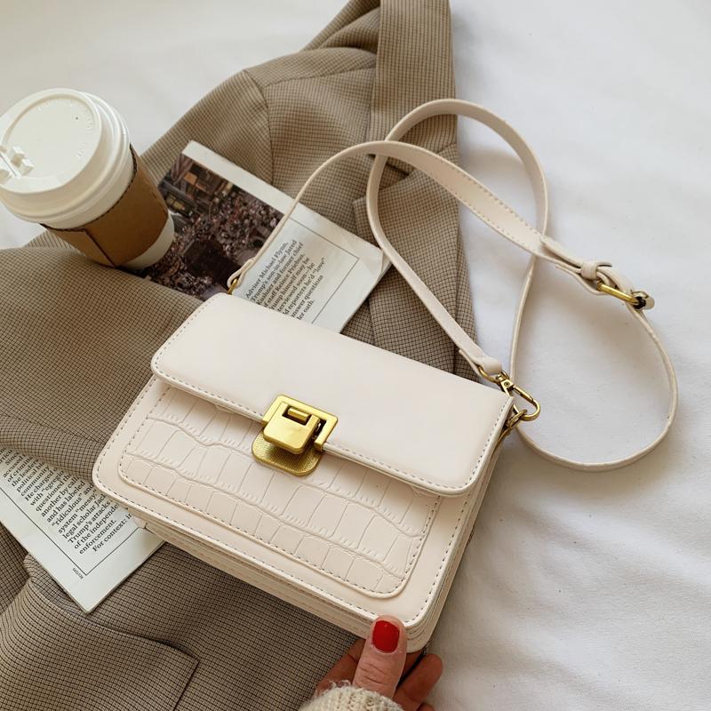 High-Quality Bags New Bags Women's Trendy Chic Stone Pattern Shoulder Bags Retro All-Match Messenger Bags