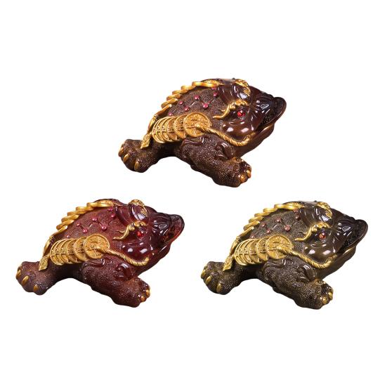 Toad Tea Pet Color Changing Resin Ornament Wealth Attraction Kung Fu Tea