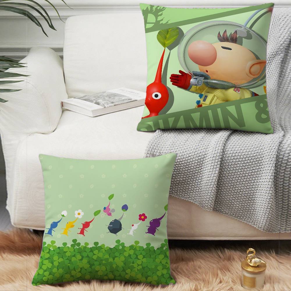 Cartoon P-PIKMINS Pillow Case Home Decor Throw For Sofa Bed Car Room Decor Gift Idea