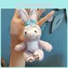 Adorable Porte-clés Lapin en Peluche Pendentif Poupée Cartoon pour Sac à Dos Bouquet de Gâteau Cadeau