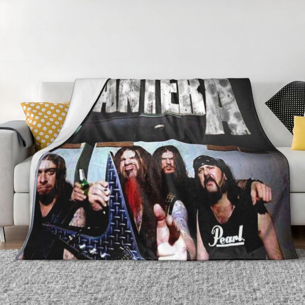 US Pantera Band Dimebag Darrell Poster Decke Weiche Warme Flanell Überwurfdecke Plüsch für Bett Wohnzimmer Picknick Reisen Zuhause Sofa
