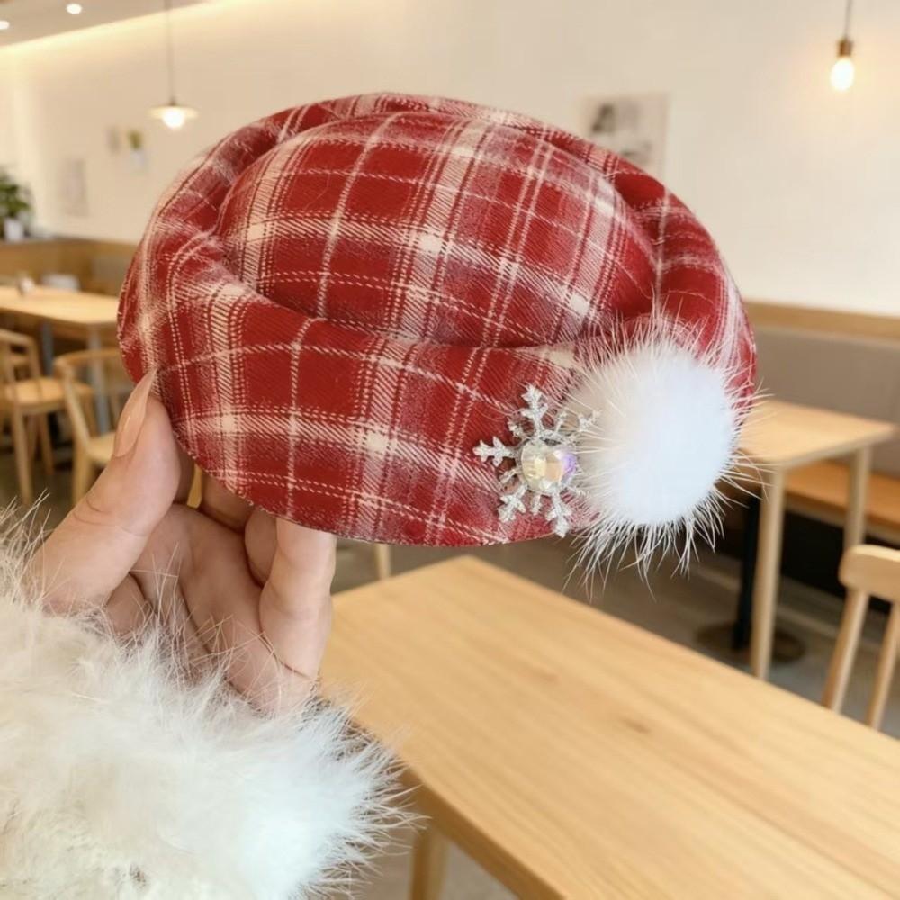 Bow Beret Fedoras Hat Hair Clip Red Top Hat Hairpin Fascinator Hat hairpin  Female Dressing