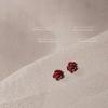 Mini Version @needle Red Small Rose Stud Earrings, Beautiful Resin Japanese and Korean Small Earrings Ins
