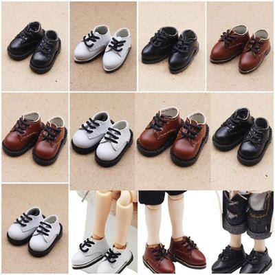 1Pair Shoes Doll Doll PU Leather Shoes PU Leather BJD Doll PU Shoes 1/12 Bjd Doll Shoes  Kids Gifts