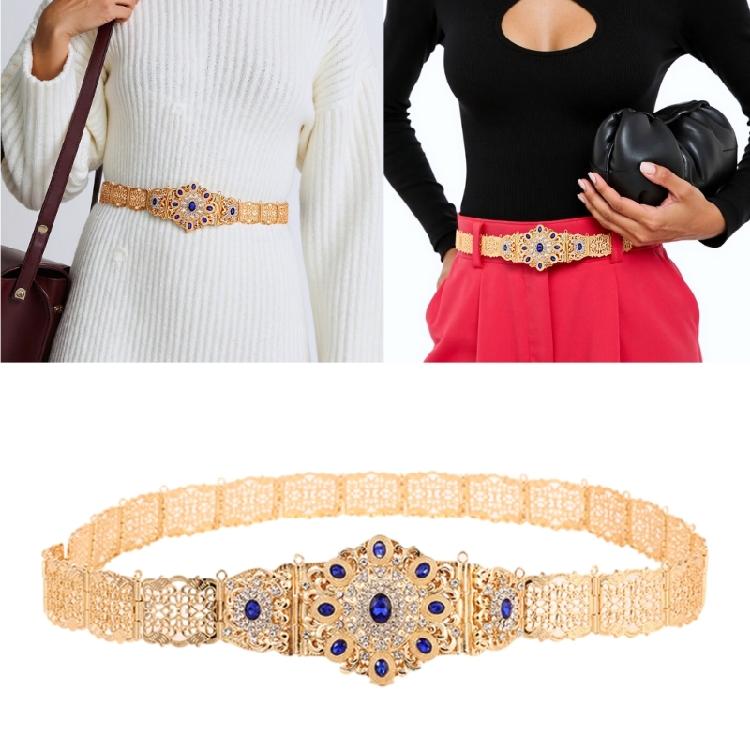 Exquisite Waist Belt Aesthetic Charm Photo Props Belt for Jeans Dress Belt Body Jewelry Metallic Charm Photo Props