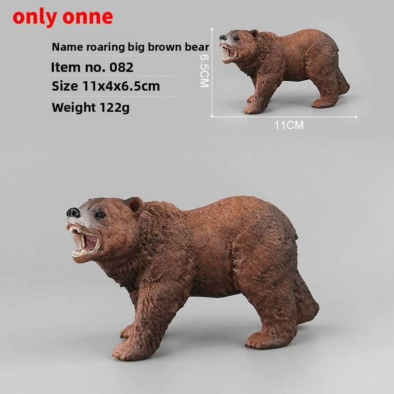 Wild Brown Bear Pvc Figurine Collection With Realistic Design For Young Children