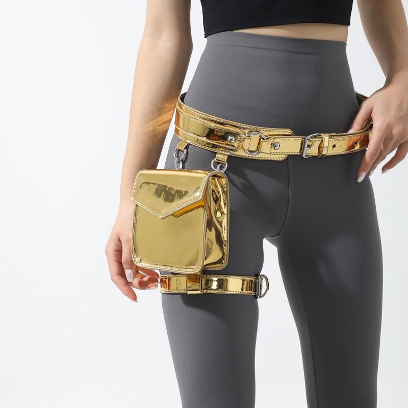 2024 New Leg Bag for Women High Quality PU Waistpack Fashion Motorcycle Waistpack