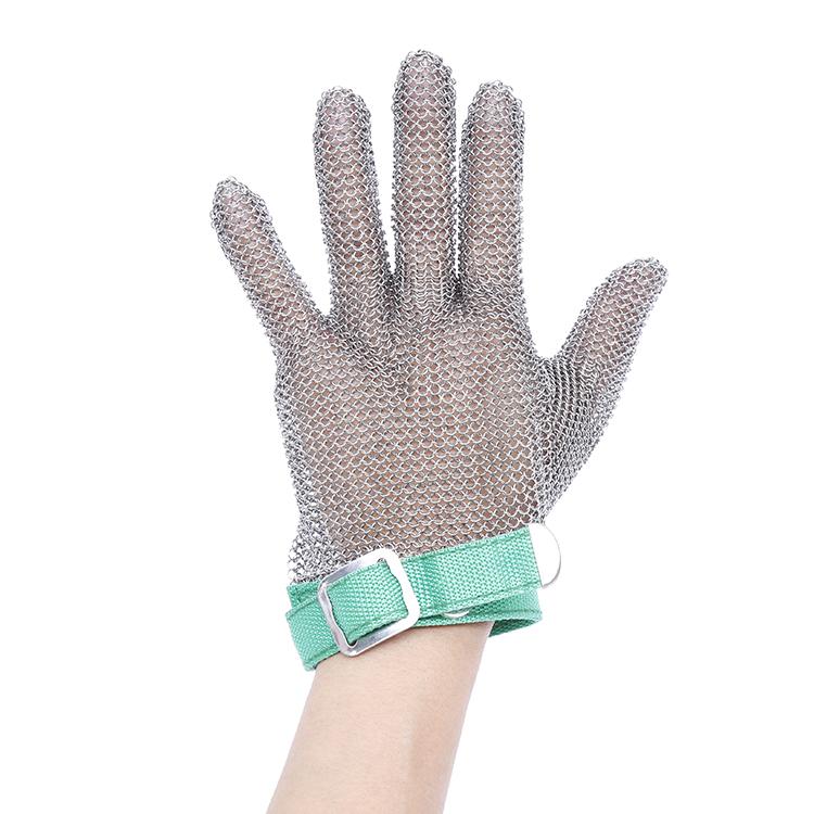Stainless Steel 316L Wire Metal Anti Cutting Metal Gloves for Meat Industry Garment Industry (Silver,Xs)
