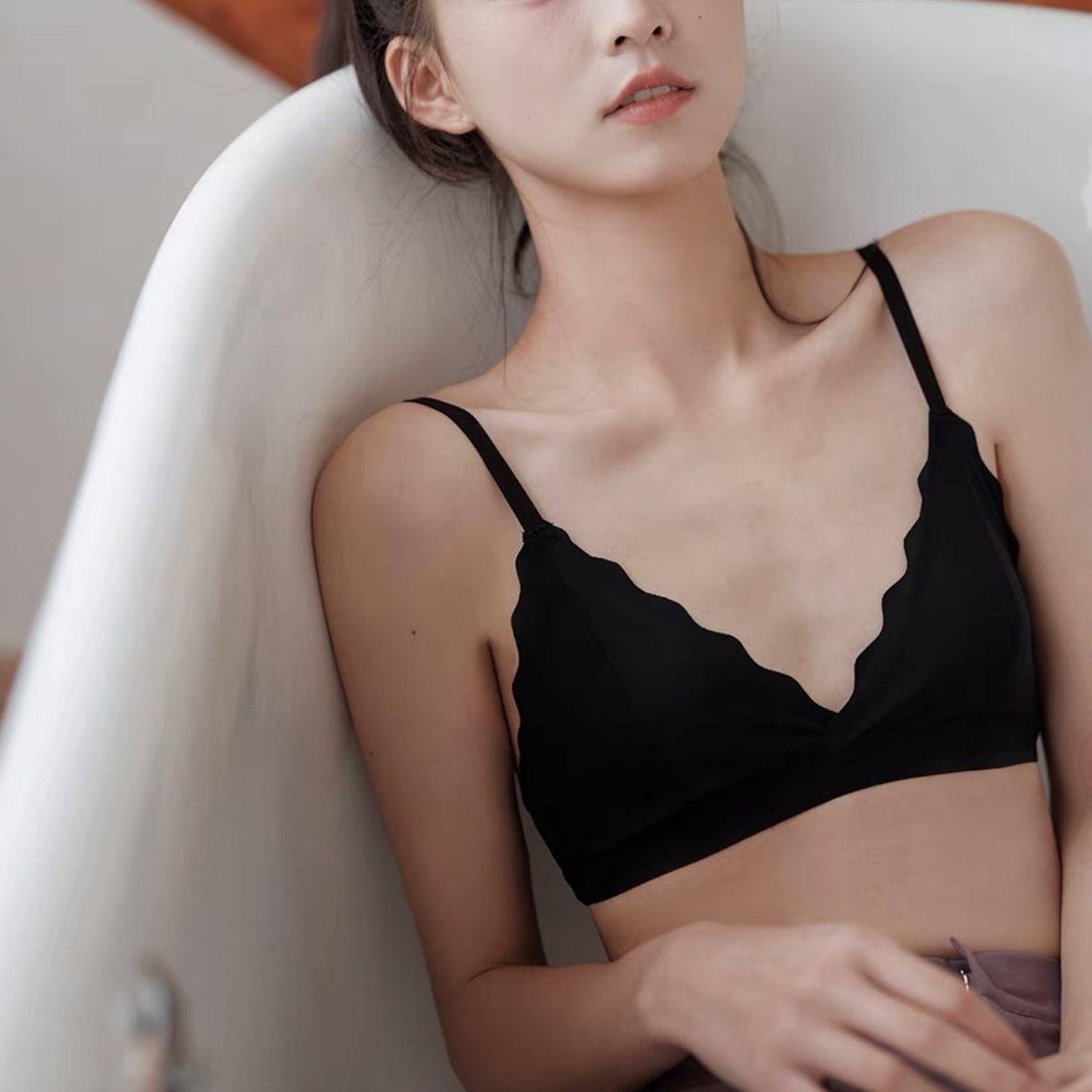 

Бюстгальтер с ушками кролика, ультратонкий, для девочек-подростков, дизайн с цветными блоками, пуш-ап 38/85