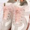 1Pair 2.5cm Width Organza Shoe Laces Chiffon Silk Satin Ribbon Shoelaces  For Sneakers Canvas Shoes