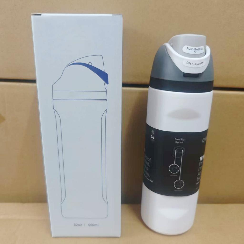 Pink 32oz 24oz Thermos Cup Vacuum Insulated Cup OwalaMug Iced Coffee Cup Stainless Steel Water Cup Sports Water Bottle Car