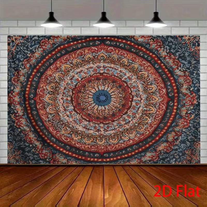 

2D Artistic Vintage Oriental Tapestry for Boho Content Creation & Home Decor 47.2x31.5inch/120*80cm