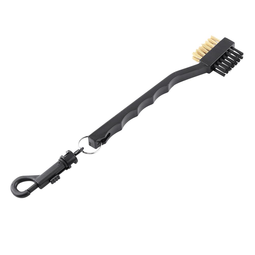 Double Headed Brass & PP Golf Brush Groove Ball Cleaner Cleaning Tool Kit