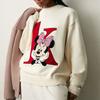 Kith For Mickey & Friends Minnie K Crewneck Sweater Sandrift Unisex Tops Cream KHM031717-104