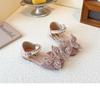 Baby Girl Rhinestone Princess Sandals - Soft Sole, Korean Style, Hollow Design for Spring/Autumn 2026.