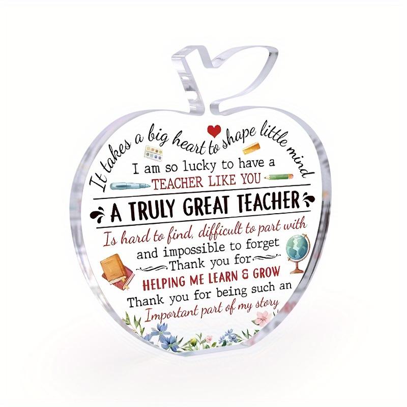 Apple-Shaped Teacher Appreciation Plaque - Floor Mount, with Globe Pattern, Ideal for Graduation, Birthday, Back To School, and Teacher s Day Gifts 10*9.2cm