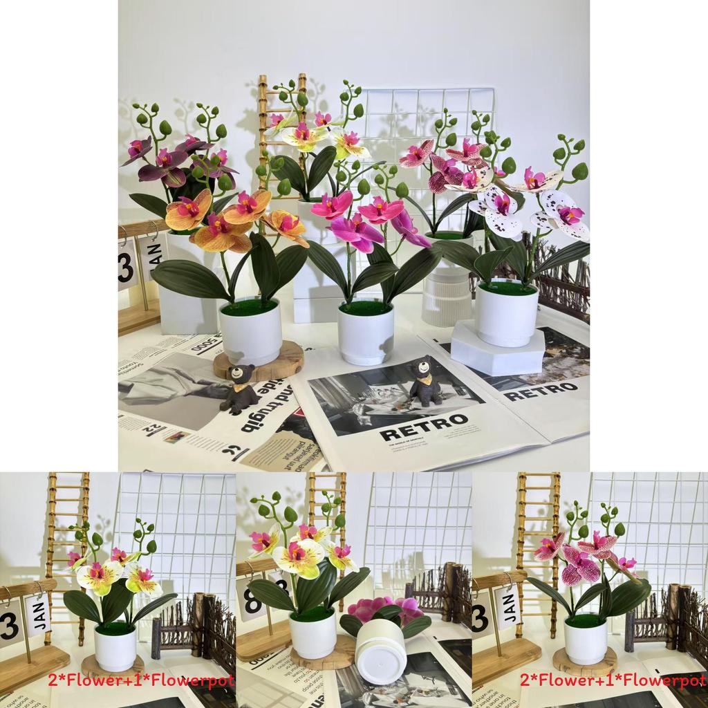 Butterfly Orchid Imitation Flower Set For Home Interior And Outdoor Garden Decoration