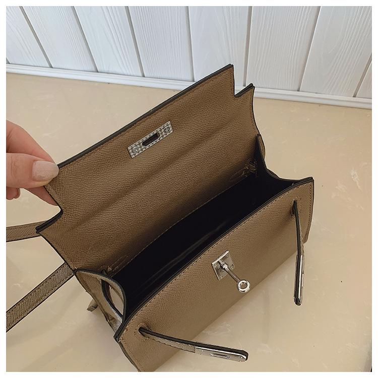 Women's Versatile Lychee Pattern Kelly Bag - Fashionable Large-Capacity Shoulder and Crossbody Handbag