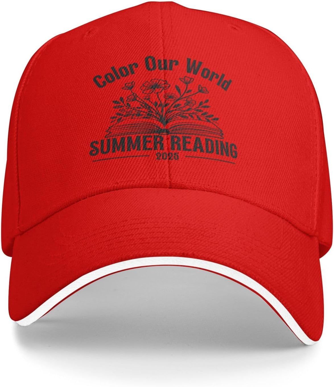 

Color Our World Летнее чтение 2025 Книголюб Графическая Полиэстеровая Кепка Тракер Регулируемая Кепка One Size