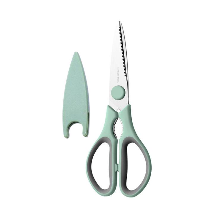 

Многофункциональные кухонные ножницы Junsu: Нержавеющая сталь, прочная, подходит для курицы, утки, рыбы и барбекю.