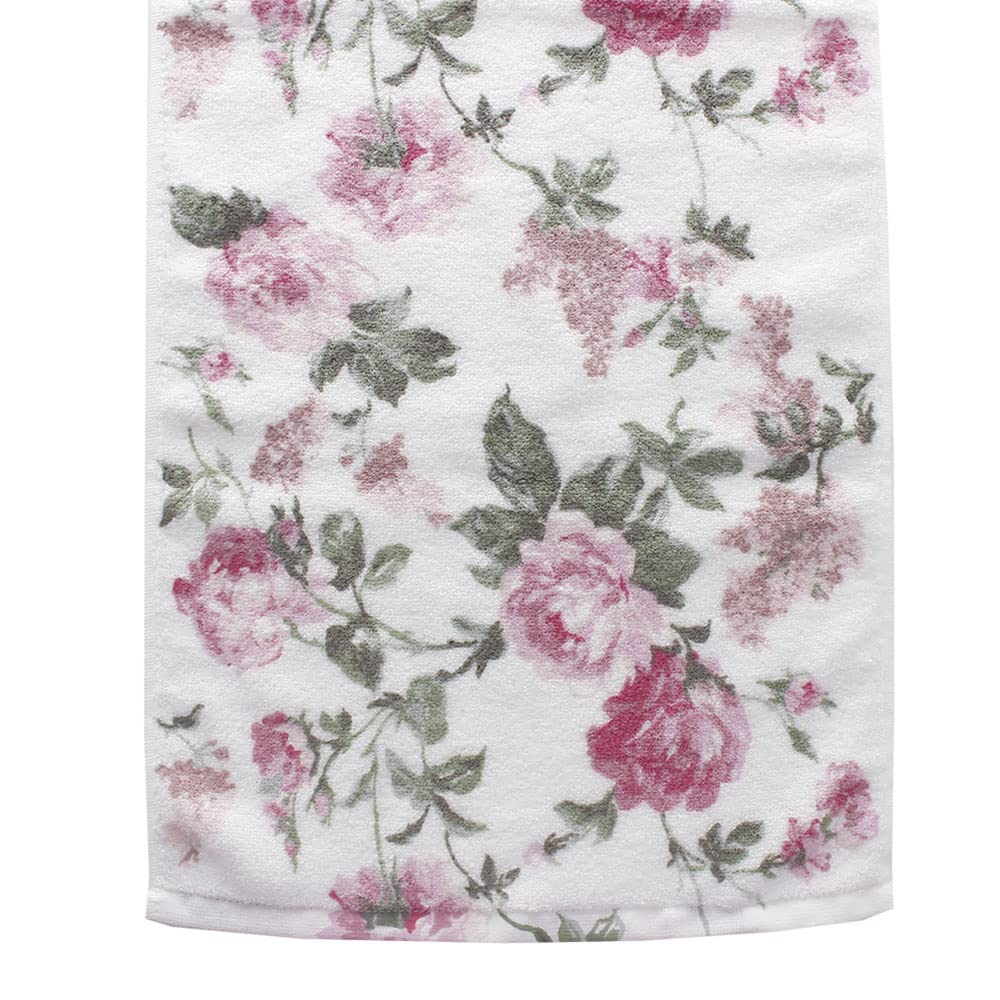 Ansiktshåndklesett med 3 Gloria Rose-mønster trådhåndkle laget i Japan Ikke-vridet