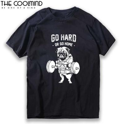 100% Cotton Casual Pug Life Mens T Shirts Fashion Go Home Or Go Hard Men Tshirt Men's Tee Shirts Tops Men T-shirt Men Tee Shirts