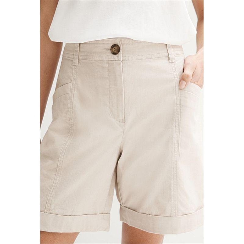 

Australia Original Order Leftover Stock Woven Cotton Summer Pocket Women s Shorts Loose Leisure Slimming Loose Pants Creamy-white 10