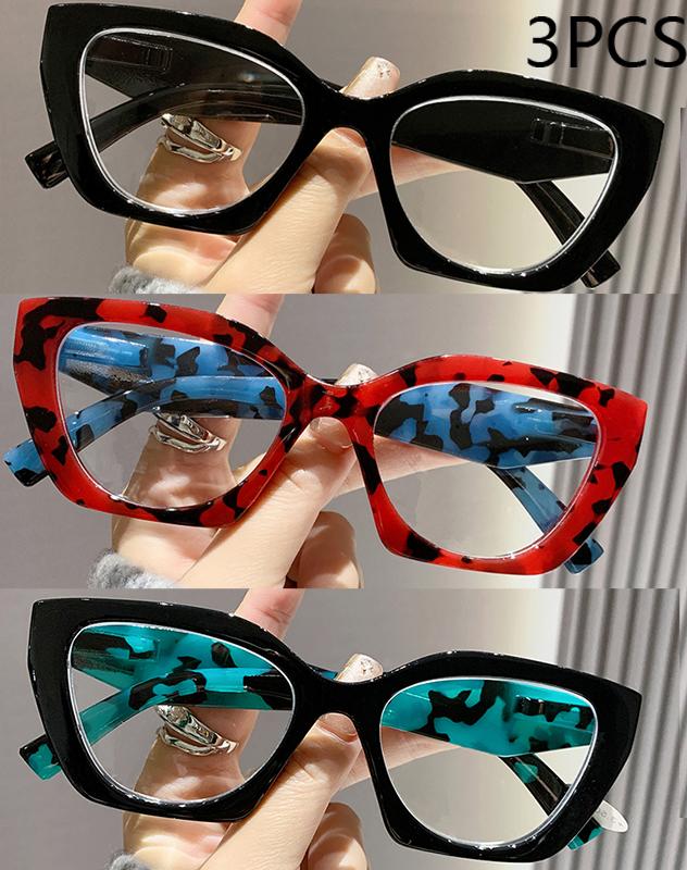 2/3PCS Reading Glasses Retro Leopard Print Flower Elderly Single Light Trendy Personality Large Frame Reading Glasses 2220