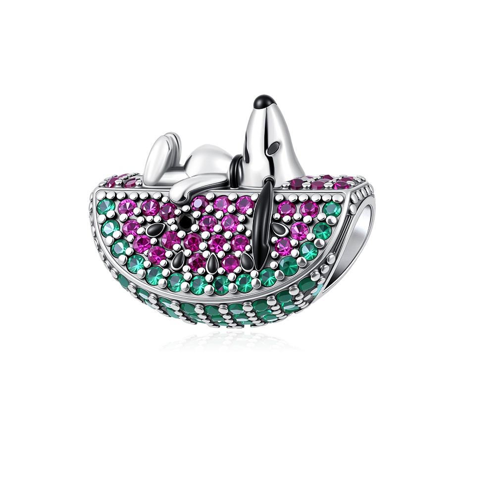 Newcopper Cute Cartoon Animal Flower Basket Puppy Caw Beads Suitable For European Bracelets Diy Accessories Charm Jewelry